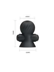 Funda para los Pezones con Vibracion Negro