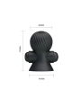 Funda para los Pezones con Vibracion Negro