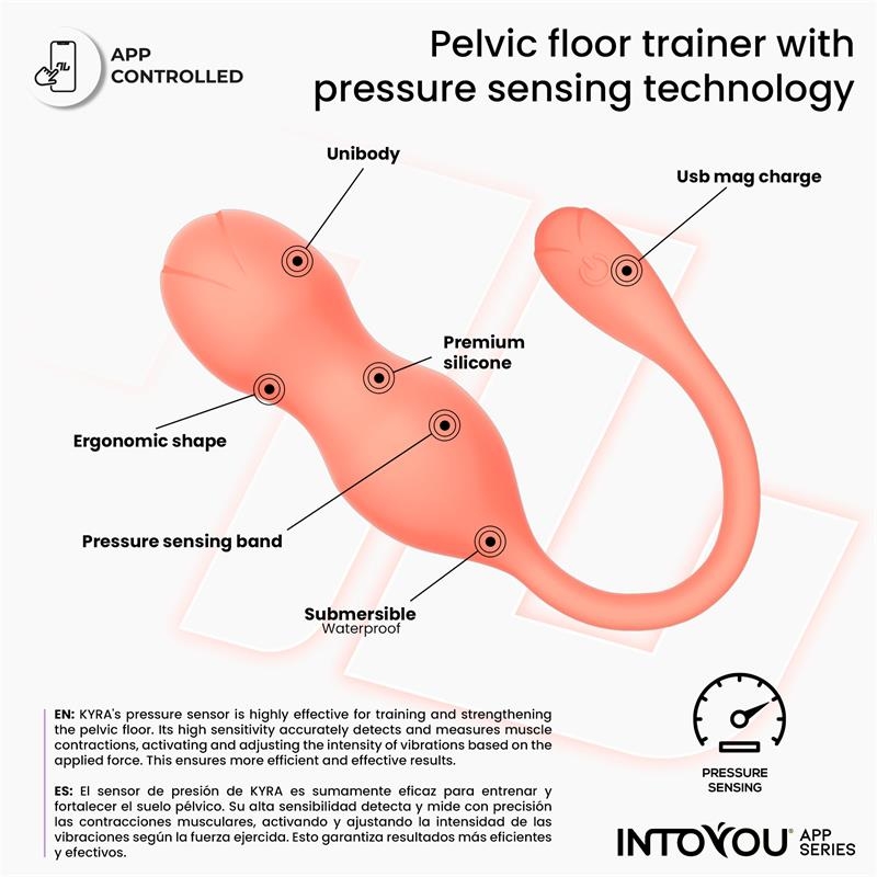 Kyra Entrenador de Suelo Pelvico con Sensor de Presion y APP Kyra Entrenador de Suelo Pelvico con Sensor de Presion y APP