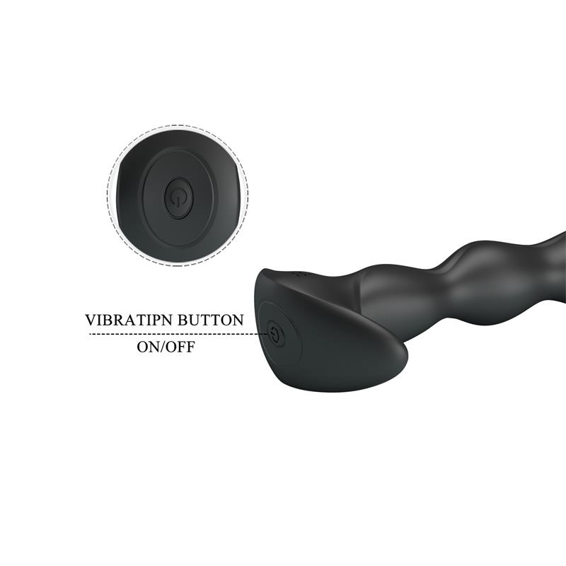 Yale Plug Anal con Vibracion Negro Yale Plug Anal con Vibracion Negro