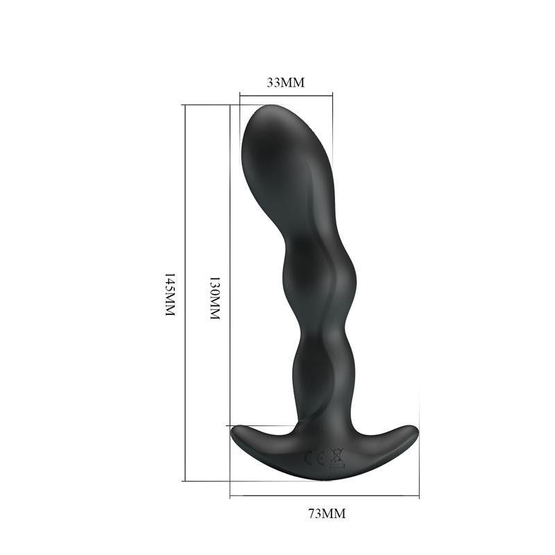Yale Plug Anal con Vibracion Negro Yale Plug Anal con Vibracion Negro