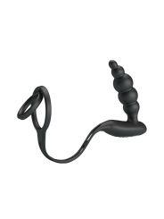 Plug Anal con Anillo para el Pene con Vibracion