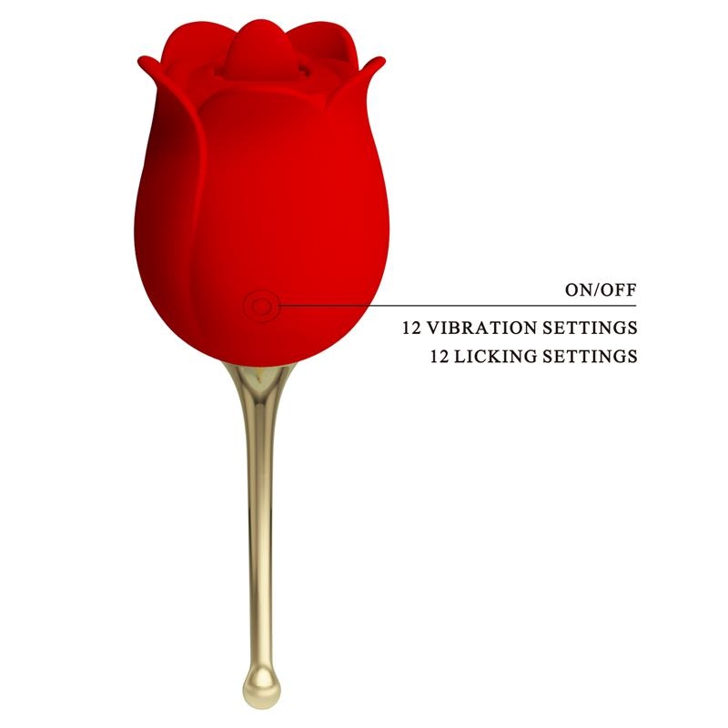 Rose Lover Estimulador con Vibracion y Licking Rose Lover Estimulador con Vibracion y Licking