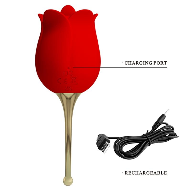 Rose Lover Estimulador con Vibracion y Licking Rose Lover Estimulador con Vibracion y Licking