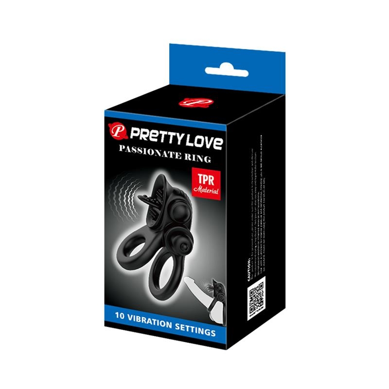 Passionate Anillo Doble para el Pene con Vibracion Passionate Anillo Doble para el Pene con Vibracion