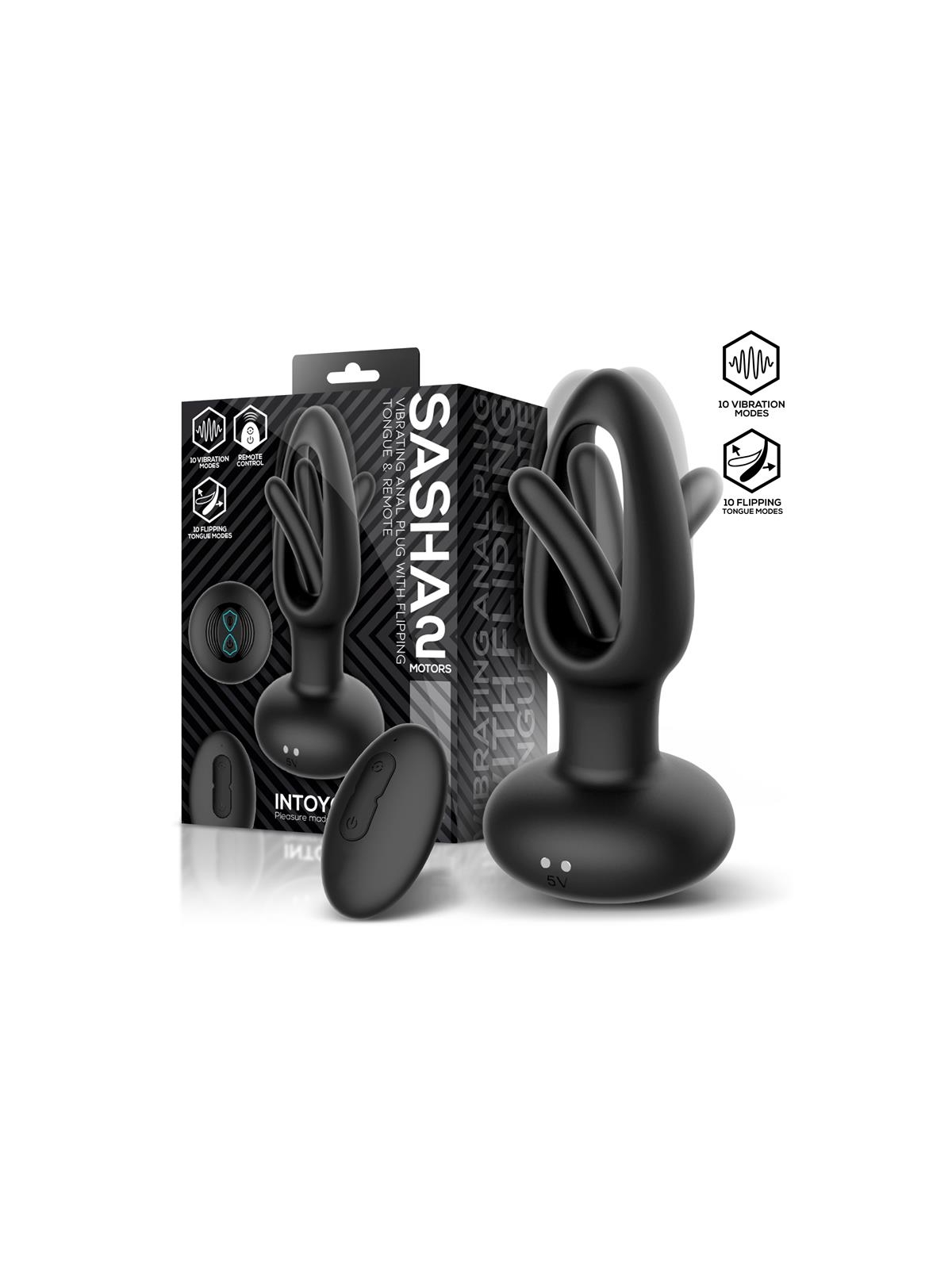 Sasha Plug con Vibracion y Lengua Flipping yControl Remoto