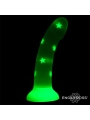 Dildo que Brilla en la Oscuridad Confetti Star Silicona Liquida 17 cm