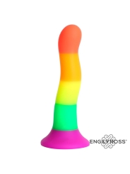 Dildo Silicona Liquida Color Arcoiris 18 cm