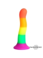 Dildo Silicona Liquida Color Arcoiris 18 cm