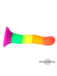 Dildo Silicona Liquida Color Arcoiris 18 cm