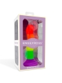 Dildo Silicona Liquida Color Arcoiris 18 cm