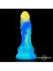 Dildo Dragon Brilla en la Oscuridad Silicona Liquida 18 cm