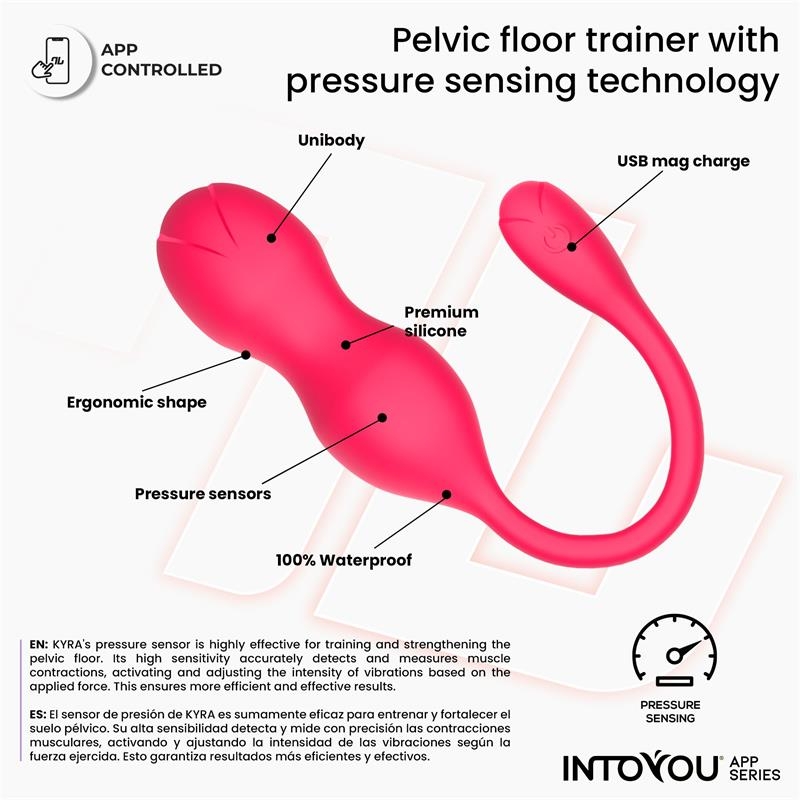 Kyra Entrenador de Suelo Pelvico con Sensor de Presion y App Kyra Entrenador de Suelo Pelvico con Sensor de Presion y App