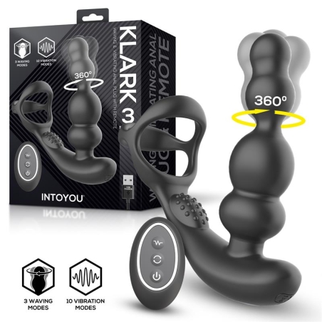 Klark Plug Anal Oscilante con Vibracion y Mando a Distancia