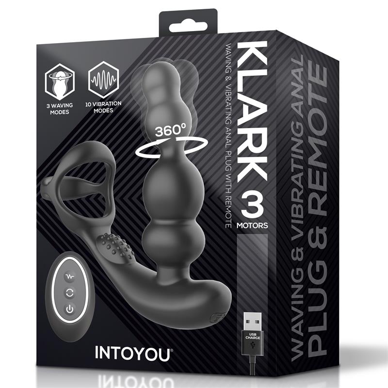 Klark Plug Anal Oscilante con Vibracion y Mando a Distancia
