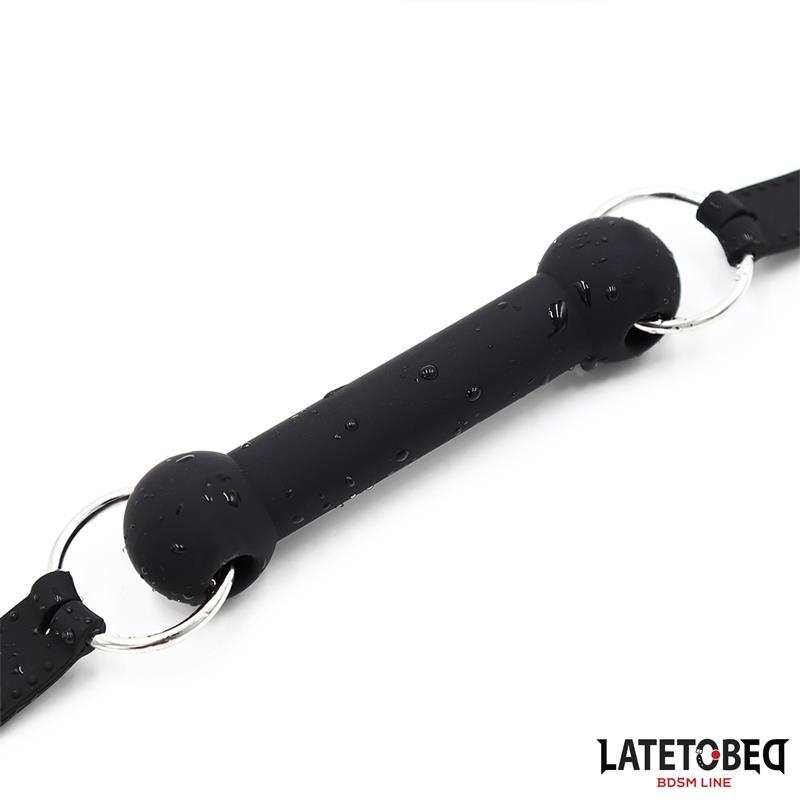 Mordaza Hueso Silicona Negro Ajustable