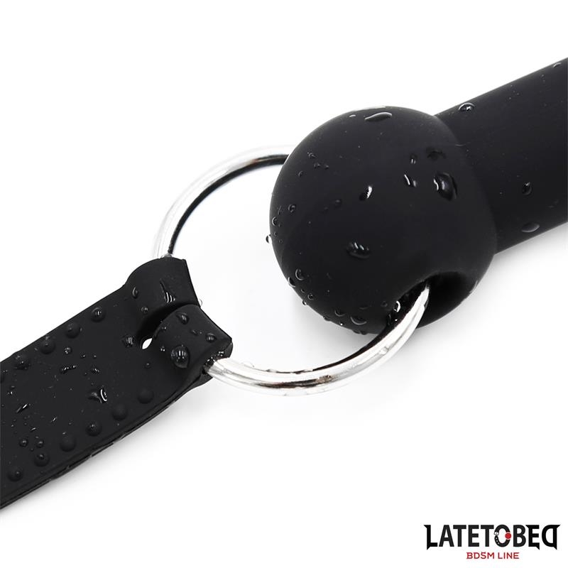 Mordaza Hueso Silicona Negro Ajustable