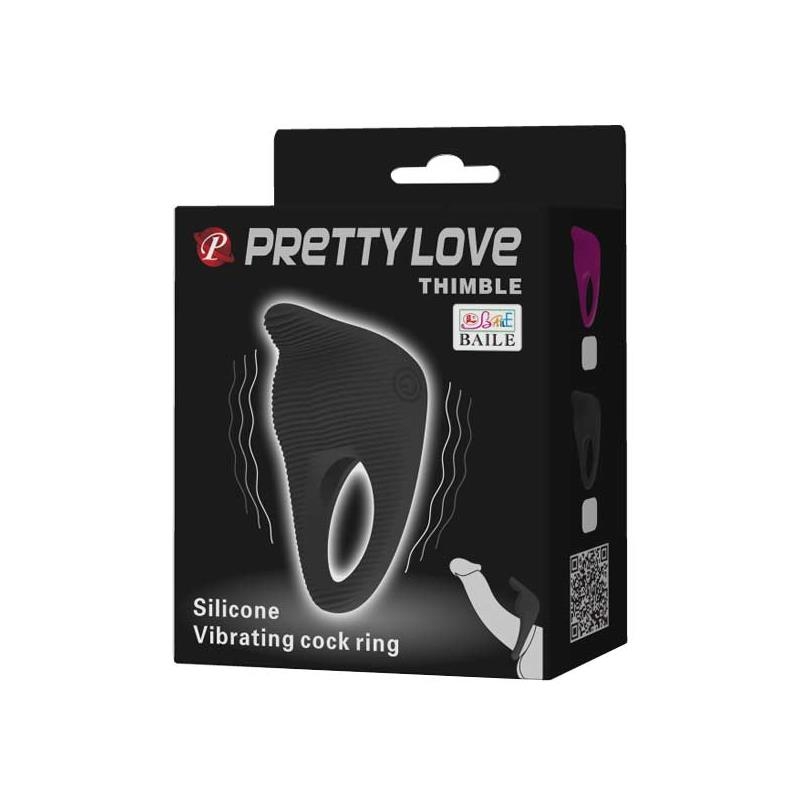 Anillo Vibrador Thimble Negro Anillo Vibrador Thimble Negro