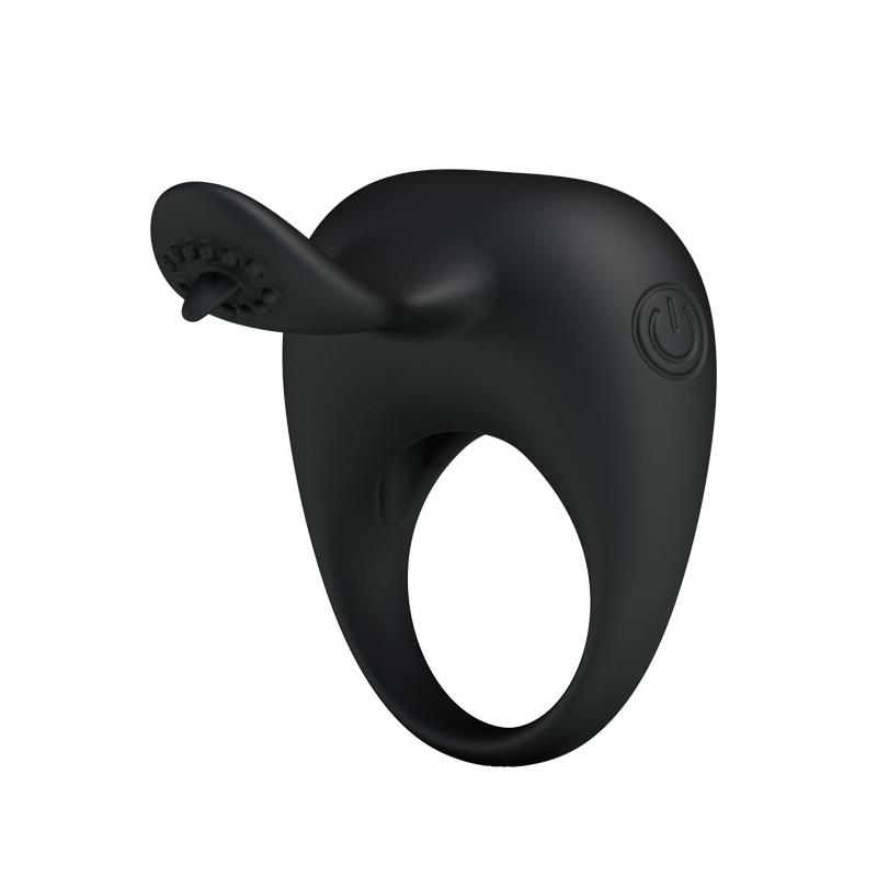 Pretty Love Anillo Vibrador Tonguo Negro Pretty Love Anillo Vibrador Tonguo Negro