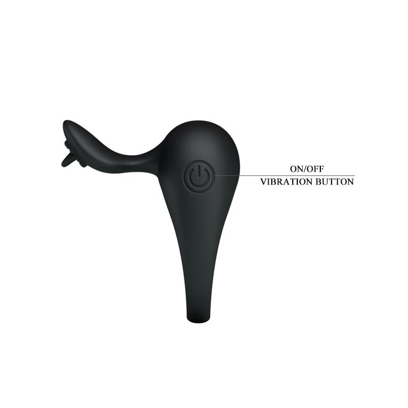 Pretty Love Anillo Vibrador Tonguo Negro Pretty Love Anillo Vibrador Tonguo Negro