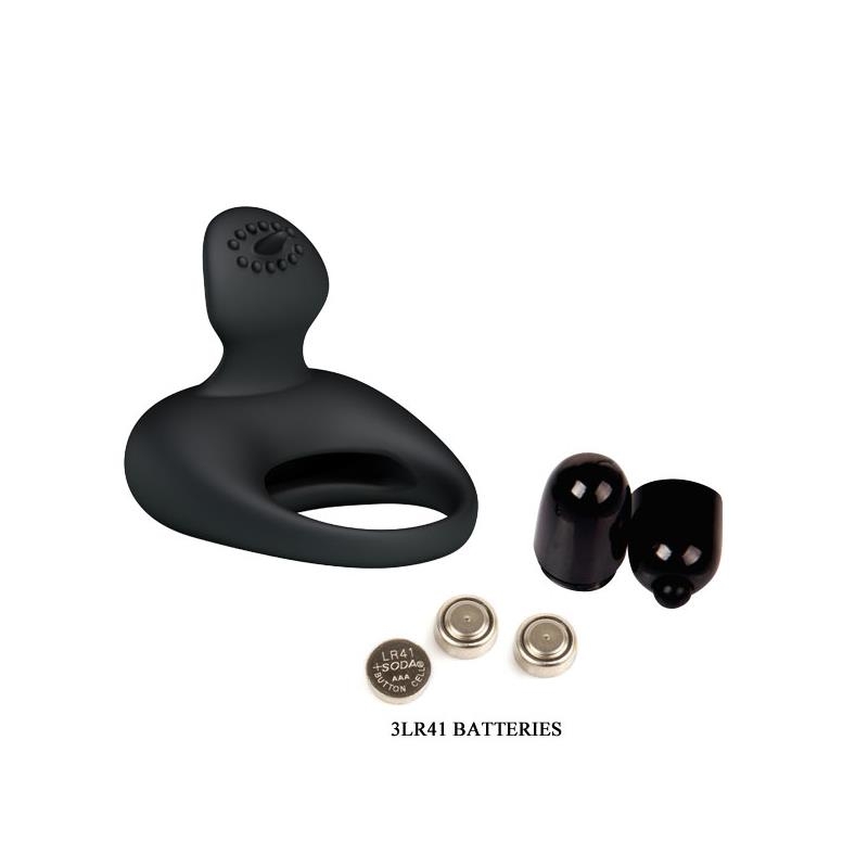 Pretty Love Anillo Vibrador Tonguo Negro Pretty Love Anillo Vibrador Tonguo Negro