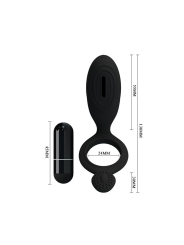 Pretty Love Anillo Vibrador Ethel Color Negro