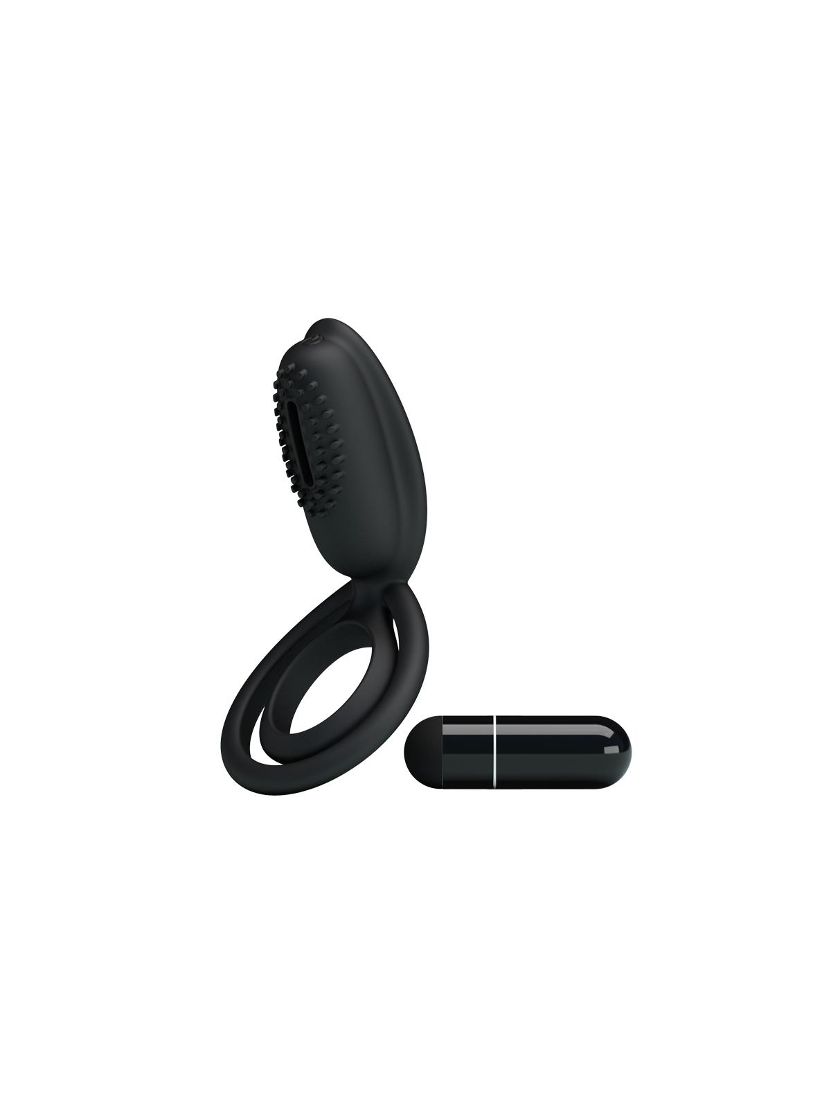Pretty Love Anillo Vibrador Esther Color Negro