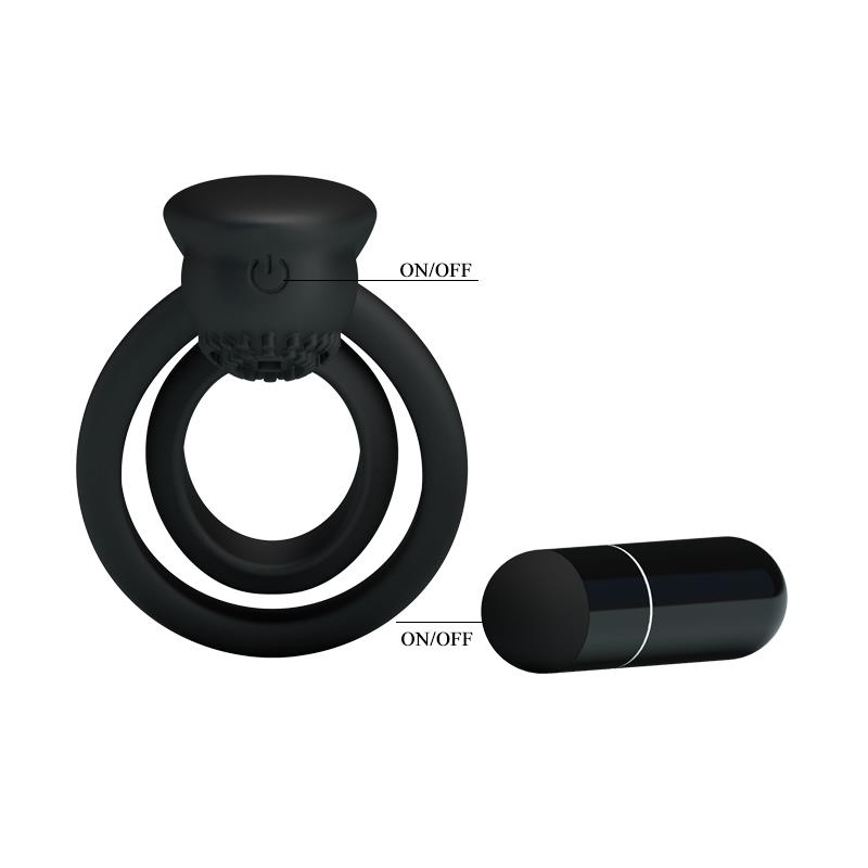 Pretty Love Anillo Vibrador Esther Color Negro Pretty Love Anillo Vibrador Esther Color Negro