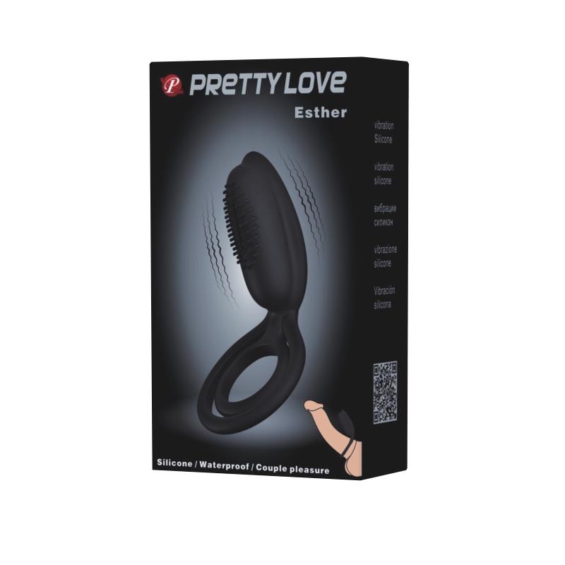 Pretty Love Anillo Vibrador Esther Color Negro Pretty Love Anillo Vibrador Esther Color Negro