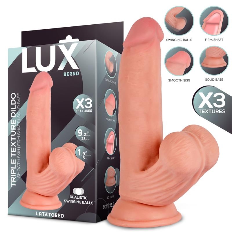 Bernd Dildo Triple Densidad con Testiculos Oscilantes 92 Bernd Dildo Triple Densidad con Testiculos Oscilantes 92