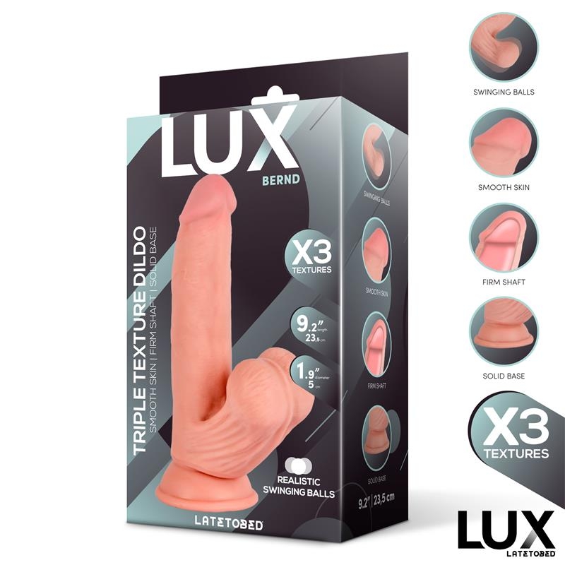 Bernd Dildo Triple Densidad con Testiculos Oscilantes 92 Bernd Dildo Triple Densidad con Testiculos Oscilantes 92