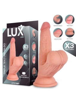 Lars Dildo Triple Densidad con Testiculos Oscilantes 76