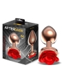 Rose Plug Anal Oro Rosa con Rosa Roja en la Base Talla M