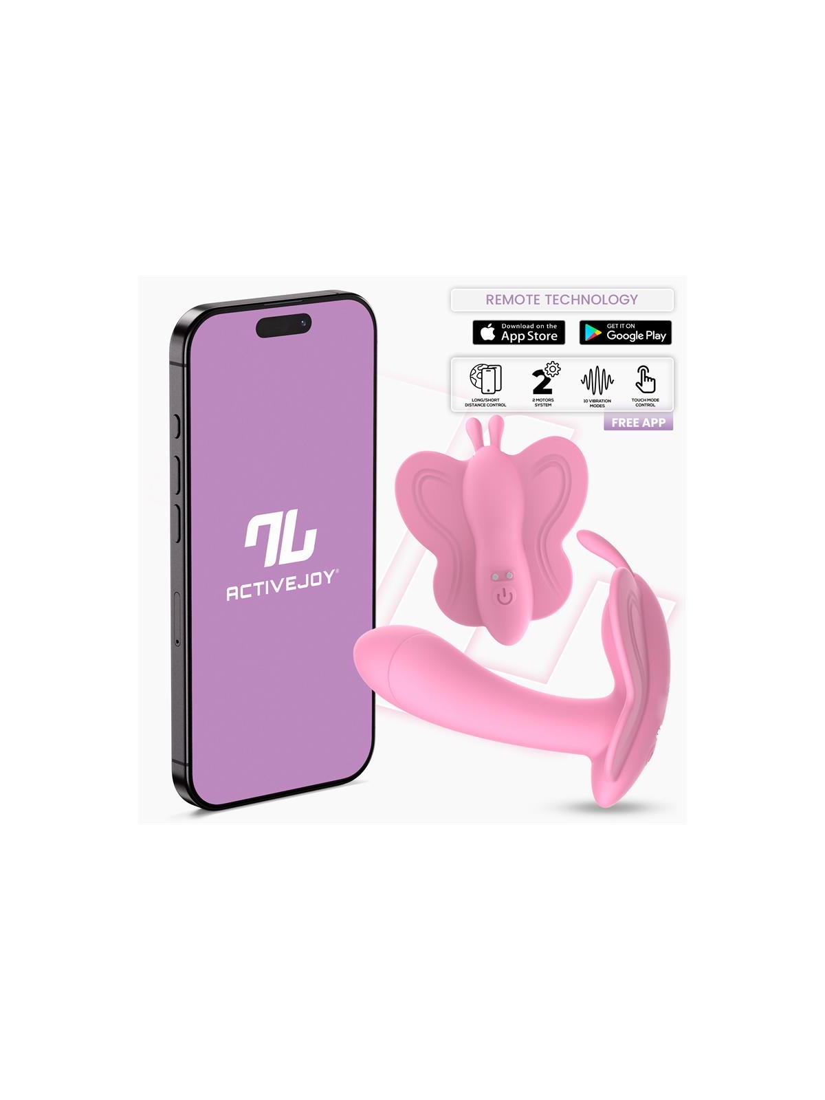 Wingy Estimulador Mariposa con APP Rosa