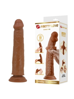 Sharife Dildo con Piel Deslizante Retractil 25 cm