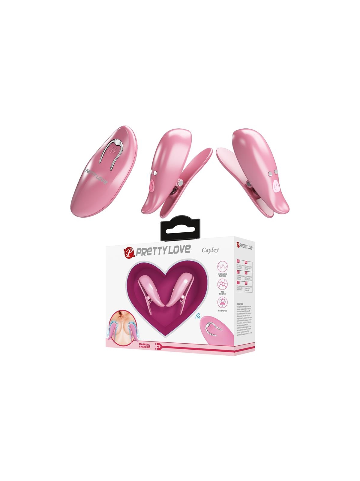 Cailey Pinzas para Pezones con Vibracion y Control Remoto