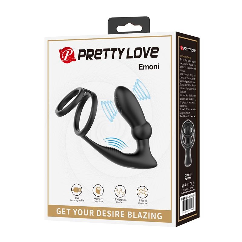 Emoni Anillo Vibrador para el Pene y Plug Anal Emoni Anillo Vibrador para el Pene y Plug Anal