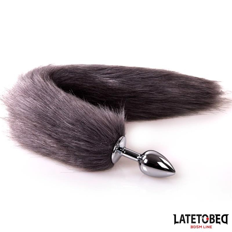Plug Anal con Cola Gris