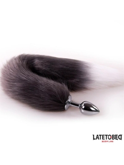 Plug Anal con Cola Blanco y Negro