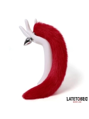 Plug Anal con Cola Rojo Vino