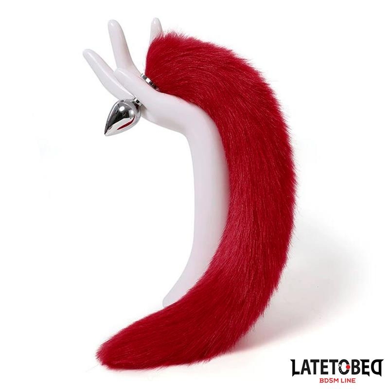Plug Anal con Cola Rojo Vino