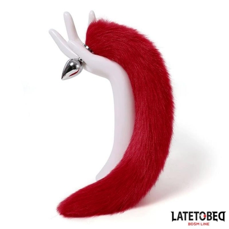 Plug Anal con Cola Rojo Vino