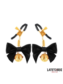 Pinzas para Pezones con Lazo Negro