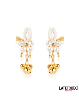 Pinzas para Pezones con Flor de Perlas