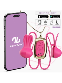 Tickly Pinzas para Pezones con Vibracion Control y Collar con APP