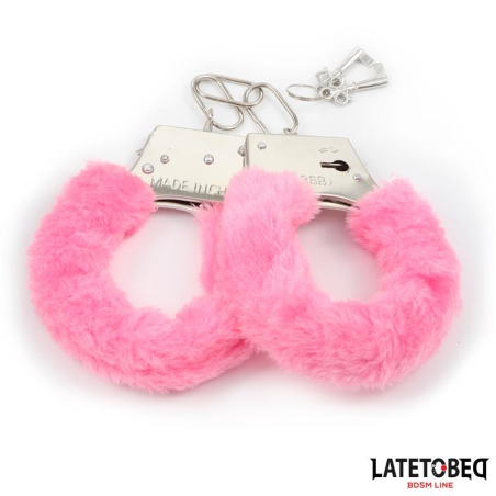 Esposas de Metal con Pelo Rosa