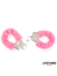 Esposas de Metal con Pelo Rosa