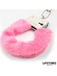 Esposas de Metal con Pelo Rosa