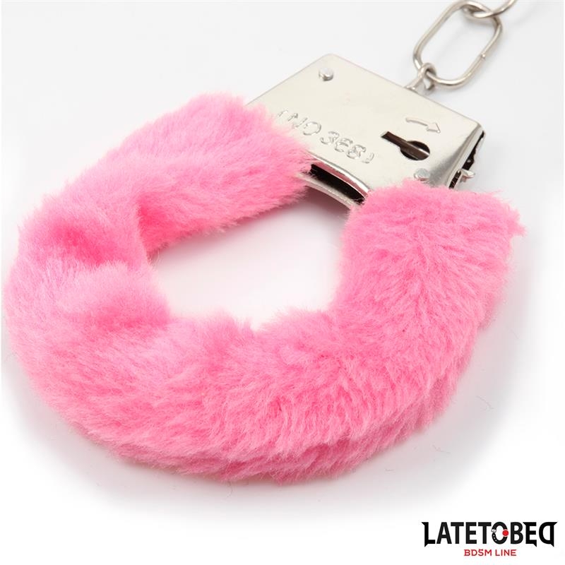 Esposas de Metal con Pelo Rosa