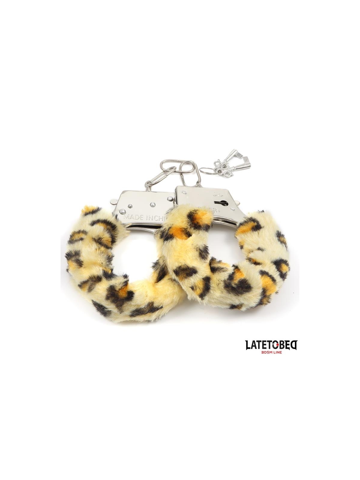 Esposas de Metal con Pelo Animal Print Leopardo